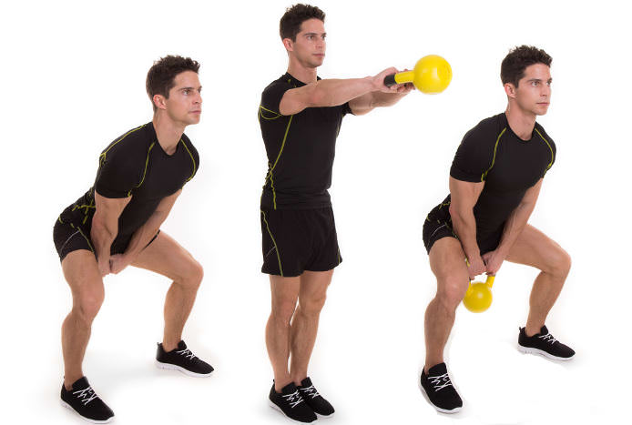 Beintraining mit Kettlebells