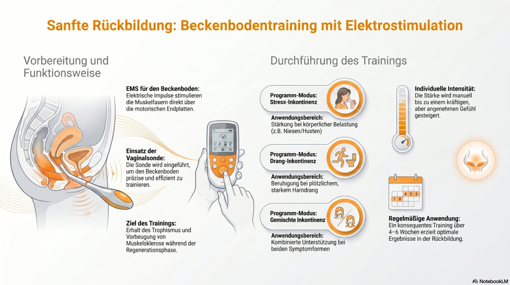 Rückbildung nach Geburt: Beckenboden-Elektrostimulation