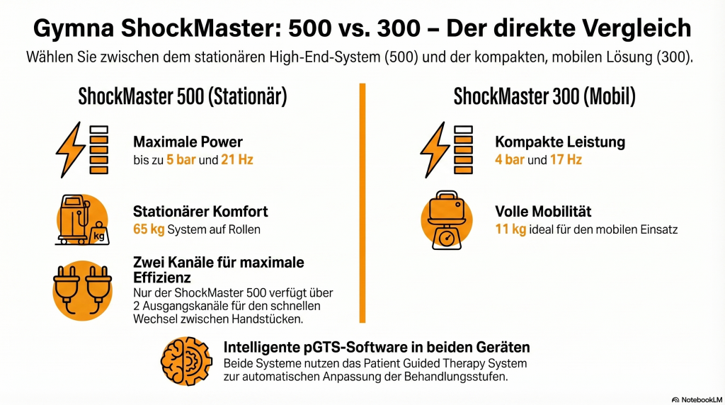 Gymna Shockmaster 500 vs. Shockmaster 300