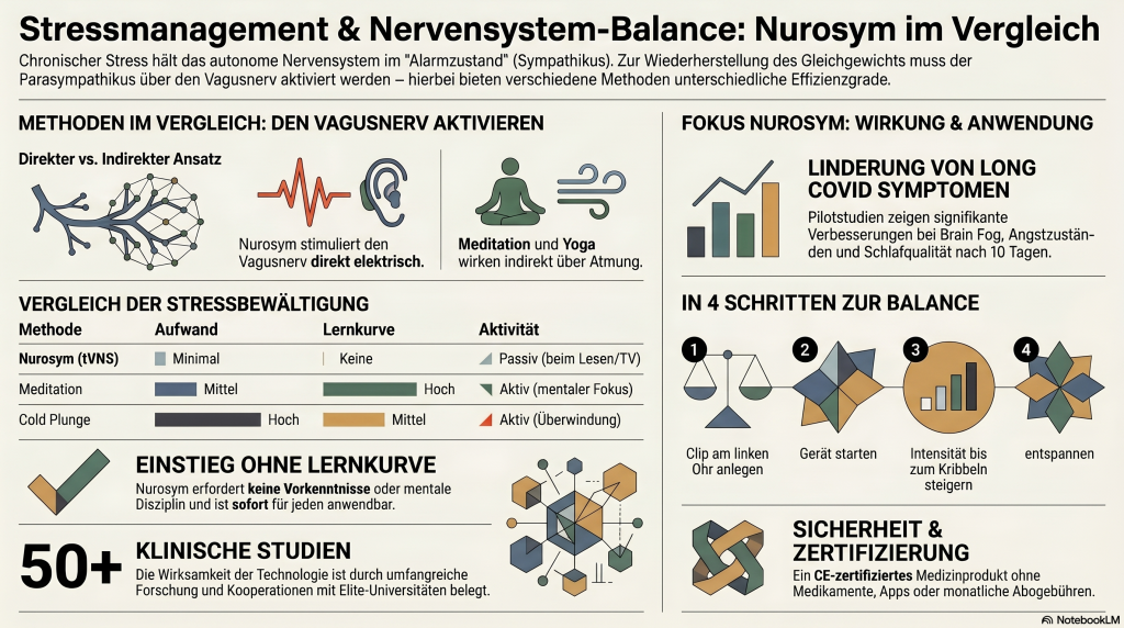 Vergleich der Methoden zur aktivierung des Parasympathicus