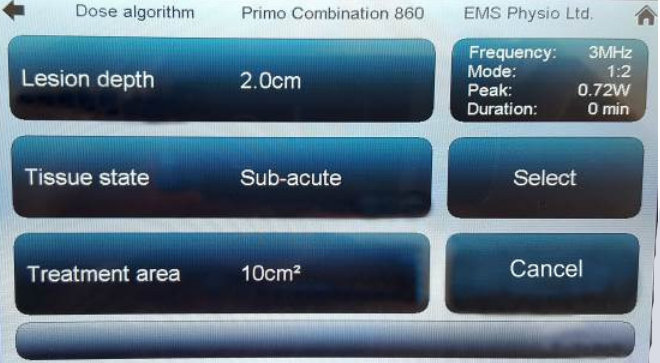 Ultraschall Dosis Einstellung